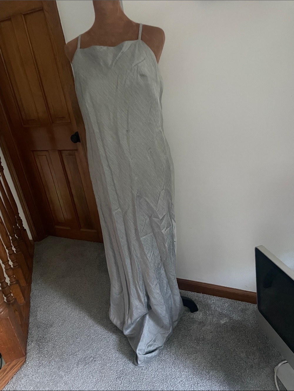 Banana Republic Silver Slip Maxi Dress